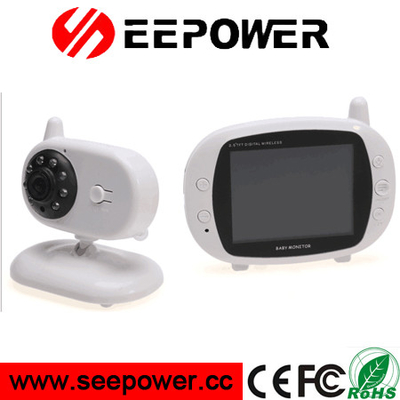 3,5 van de de Babymonitor van de duim Volledige Kleur 2.4GHz Digitale Draadloze Witte de Temperatuuropsporing